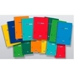 (6288-90) ZORRILLA CUADERNO ESPIRAL TAUROPLASTIC 80H FOLIO 90GR PAUTA 2.5 T/ PP COLORES SURTIDOS