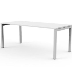 (@67002+87711Nx2-AN+8) ARTEXPORT MESA ESCRITORIO 140 VENERE 60 CON 4 PATAS DE METAL 40X40MM TABLERO DE 22MM BLANCO