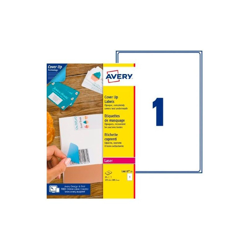 (L4610-25) AVERY ETIQUETAS ADHESIVAS PARA ENMASCARAMIENTO 199 (L4610-25) AVERY ETIQUETAS ADHESIVAS PARA ENMASCARAMIENTO 199