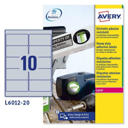 (L6012-20) AVERY ETIQUETAS ADHESIVAS PERMANENTES 96X50