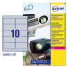 (L6012-20) AVERY ETIQUETAS ADHESIVAS PERMANENTES 96X50