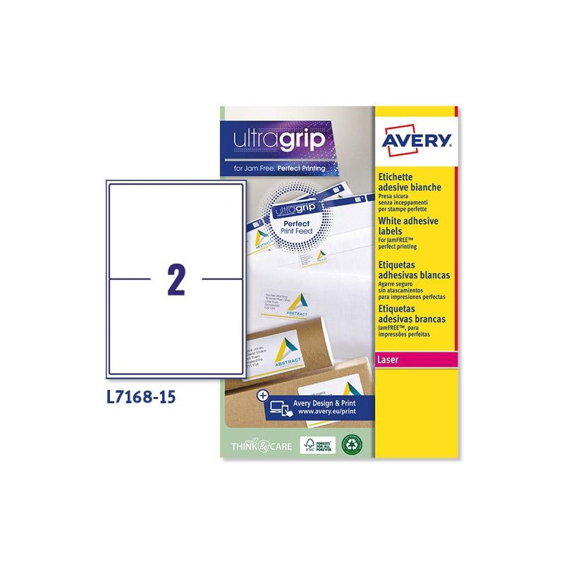 (L7168-15) AVERY ETIQUETAS ADHESIVAS PARA ENVÍOS 199 (L7168-15) AVERY ETIQUETAS ADHESIVAS PARA ENVÍOS 199