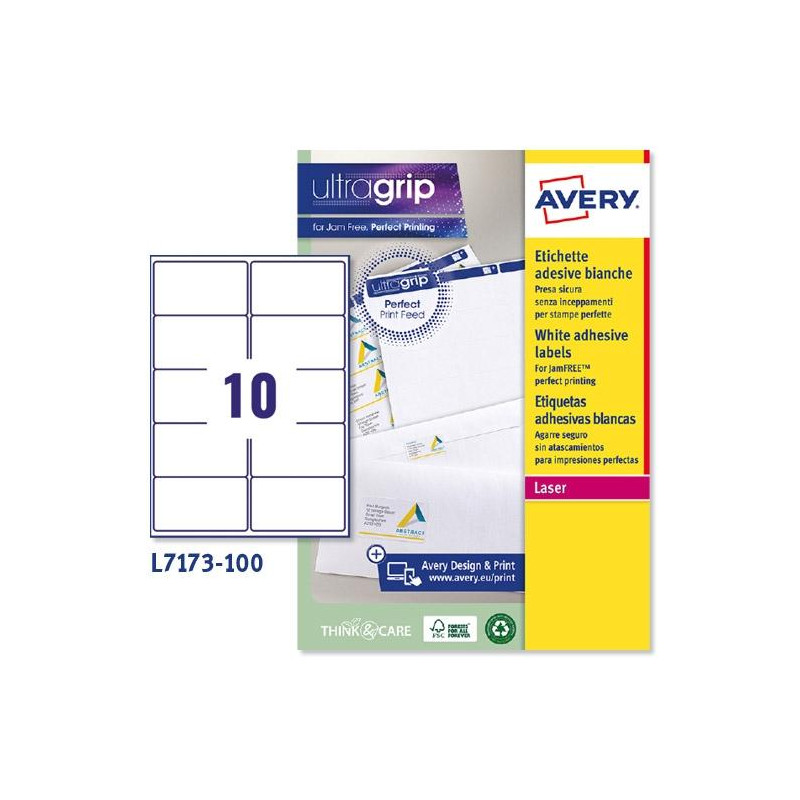 (L7173-100) AVERY ETIQUETAS ADHESIVAS PARA ENVÍOS 99 (L7173-100) AVERY ETIQUETAS ADHESIVAS PARA ENVÍOS 99