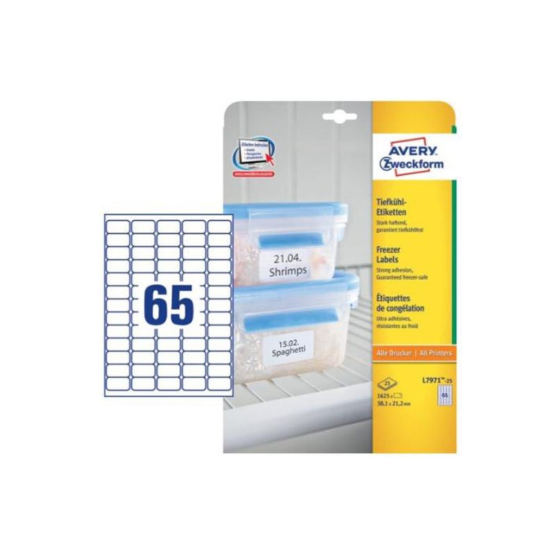 (L7971-25) AVERY ETIQUETAS ADHESIVAS MINI 38 (L7971-25) AVERY ETIQUETAS ADHESIVAS MINI 38