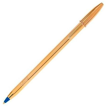 (9213401) BIC BOLÍGRAFO CRISTAL SHINE GOLD AZUL CAJA 20 UD