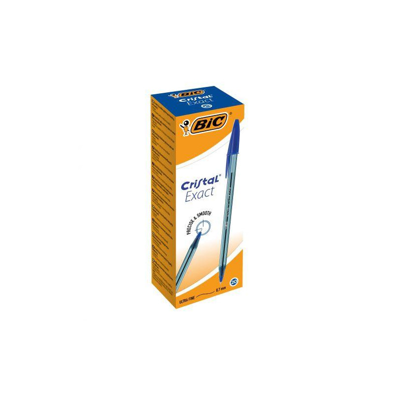 (992605) BIC BOLÍGRAFO CRISTAL EXACT ULTRA FINE AZUL CAJA 20 UD (992605) BIC BOLÍGRAFO CRISTAL EXACT ULTRA FINE AZUL CAJA 20 UD