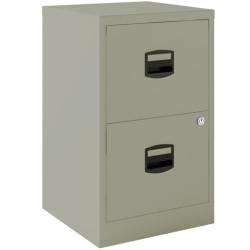 (PFA2-V7) BISLEY ARCHIVADOR METALICO 2 CAJONES ARCHIVO CARPETAS COLGANTES A4 FONDO 40CM GRIS