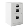 (PFA3-BA5) BISLEY CAJONERA METÁLICA PF 2 CAJONES PERSONALES + 1 CAJÓN ARCHIVO FIJA FONDO 40CM BLANCO