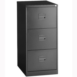 (PFA3F-AV1) BISLEY ARCHIVADOR METALICO 3 CAJONES ARCHIVO CARPETAS COLGANTES A4 FONDO 40CM ANTRACITA