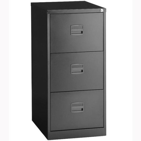 (PFA3F-AV1) BISLEY ARCHIVADOR METALICO 3 CAJONES ARCHIVO CARPETAS COLGANTES A4 FONDO 40CM ANTRACITA