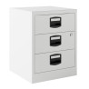 (PFAM3S-BA5) BISLEY CAJONERA METÁLICA 3 CAJONES 40X51X40 CM (ANCHO X ALTO X FONDO) CON RUEDAS BLANCO (MONTADO)