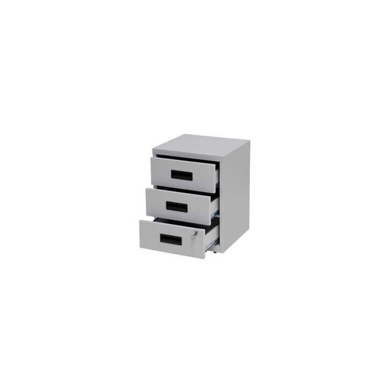 (PFAM3S-V7) BISLEY CAJONERA METÁLICA 3 CAJONES 40X51X40 CM (ANCHO X ALTO X FONDO) CON RUEDAS GRIS (MONTADO) (PFAM3S-V7) BISLEY CAJONERA METÁLICA 3 CAJONES 40X51X40 CM (ANCHO X ALTO X FONDO) CON RUEDAS GRIS (MONTADO)