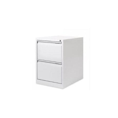 (PSF2-BA5) BISLEY ARCHIVADOR METALICO 2 CAJONES ARCHIVO CARPETAS COLGANTES A4/FOLIO+ FONDO 62CM BLANCO