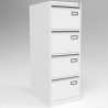 (PSF4-BA5) BISLEY ARCHIVADOR METÁLICO PSF LIGHT 4 CAJONES FOLIO CARPETAS COLGANTES MULTIFORMATO FONDO 62CM BLANCO