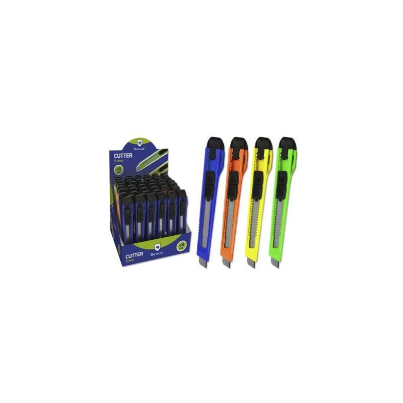 (300684) BISMARK CUTTER ESTRECHO / CUCHILLA FRACTURABLE DE 9 MM / SISTEMA BLOQUEO CUCHILLA INTERCAMBIABLE COLORES SURTIDOS (300684) BISMARK CUTTER ESTRECHO / CUCHILLA FRACTURABLE DE 9 MM / SISTEMA BLOQUEO CUCHILLA INTERCAMBIABLE COLORES SURTIDOS