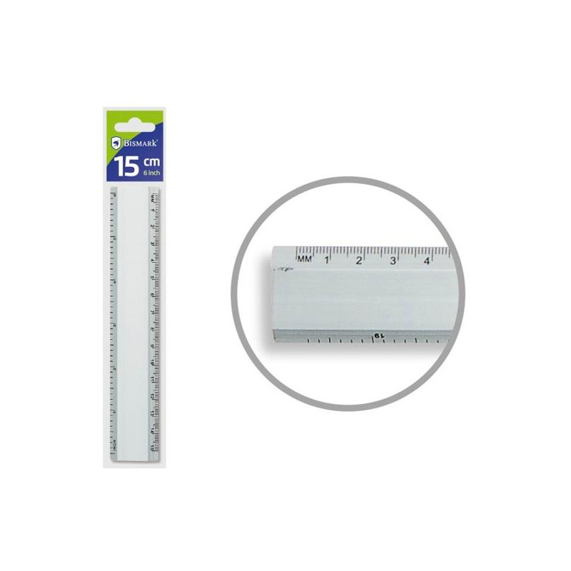 (314300) BISMARK REGLA ALUMINIO 15CM (314300) BISMARK REGLA ALUMINIO 15CM