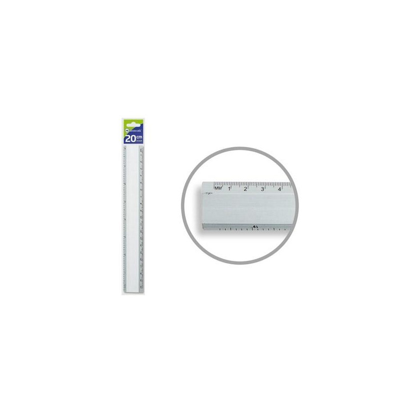 (314340) BISMARK REGLA ALUMINIO 20CM (314340) BISMARK REGLA ALUMINIO 20CM