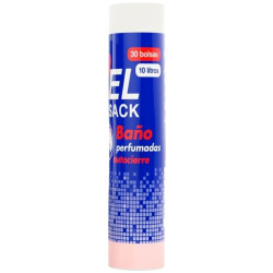 (08013) BOLSA DE BASURA BAÑO PERFUMADA BELSACK G50 10L AUTOCIERRE 39X40 BLANCA -ROLLO 30U-