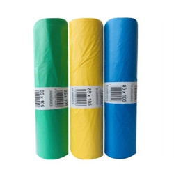 (40069AM) BOLSA DE BASURA COMUNIDAD ELIOT G90 120 L.  85X105 AMARILLO -ROLLO 10U-