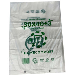 (70458) BOLSA BLOC 30X40CM COMPOSTABLE 12 MICRAS PAQUETE 200 UD