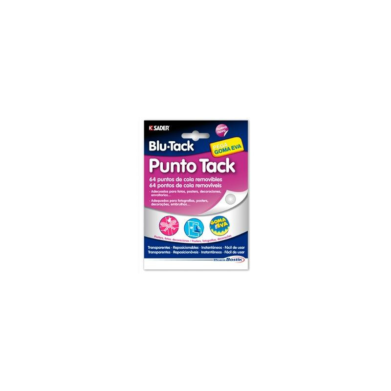 (1693) BOSTIK MASILLA EN GOTAS DE ADHESIVO REMOVIBLE BLU TACK PUNTO TACK TRANSPARENTE 64 PUNTOS