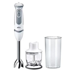 (MQ5220WH) BRAUN BATIDORA DE MANO MQ5220WH 1000W BLANCO Y ACERO