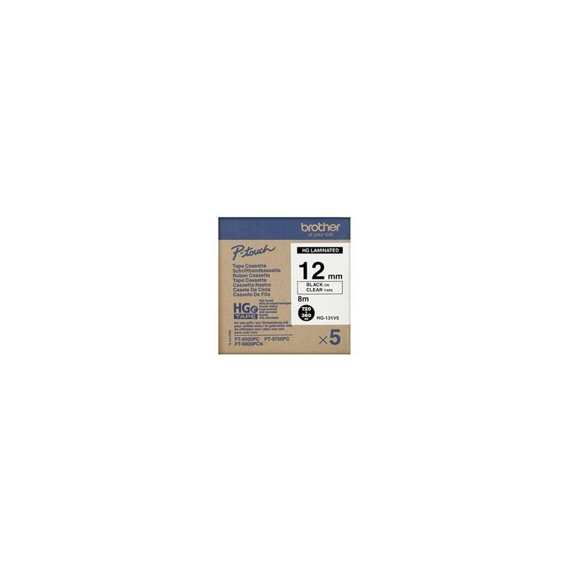 (HGe631V5) BROTHER CINTA HGE ALTA CALIDAD TEXTO NEGRO SOBRE AMARILLO 12MMX8M (CAJA 5 UDS) (HGe631V5) BROTHER CINTA HGE ALTA CALIDAD TEXTO NEGRO SOBRE AMARILLO 12MMX8M (CAJA 5 UDS)