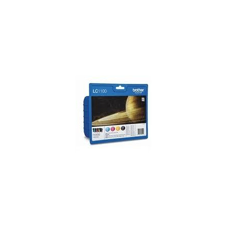 (LC1100VALBP) BROTHER TINTA  BK/C/M/Y DCP-385C - MFC-6490CW/5490CN - PACK 4 COLORES