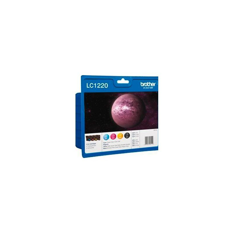 (LC1220VALBP) BROTHER TINTA BK/C/M/Y DCP-J725DW/J925DW/J430W - PACK 4 COLORES (LC1220VALBP) BROTHER TINTA BK/C/M/Y DCP-J725DW/J925DW/J430W - PACK 4 COLORES