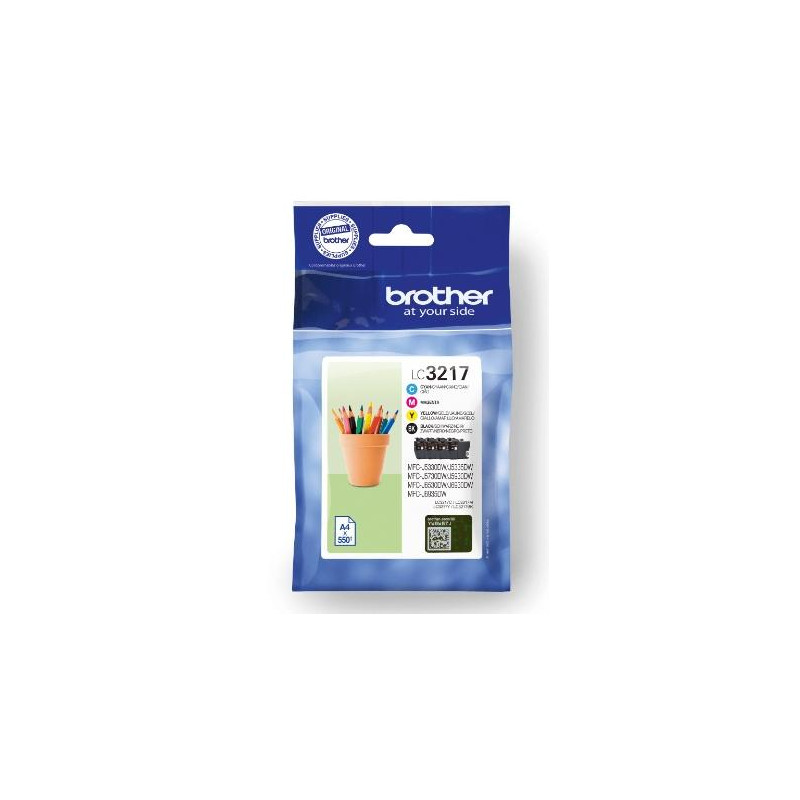 (LC3217VAL) BROTHER TINTA BK/C/M/Y MFC-J5330DW/J5730DW/J6530DW/J6930DW - PACK 4 COLORES (LC3217VAL) BROTHER TINTA BK/C/M/Y MFC-J5330DW/J5730DW/J6530DW/J6930DW - PACK 4 COLORES