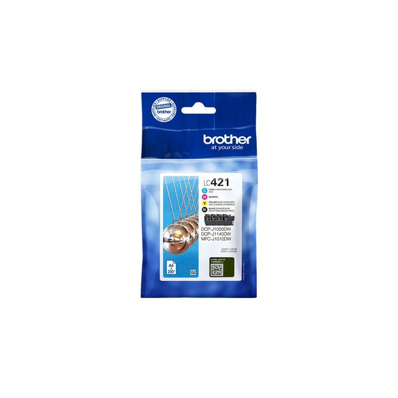 (LC421VAL) BROTHER TINTA BK/C/M/Y DCP-J1050DW - MFC-J1010DW (LC421VAL) BROTHER TINTA BK/C/M/Y DCP-J1050DW - MFC-J1010DW