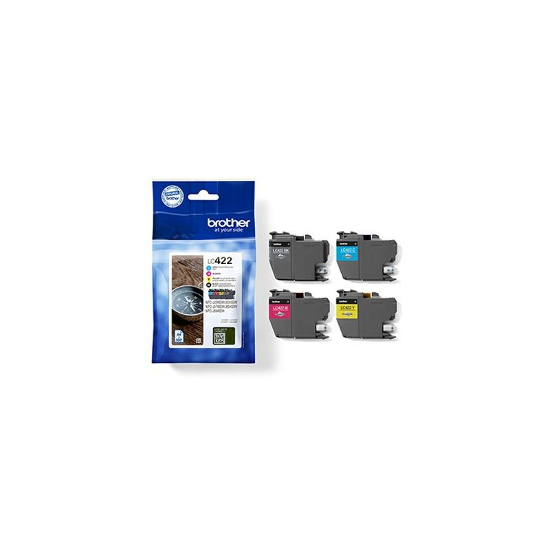 (LC422VAL) BROTHER TINTA BK/C/M/Y MFC-J5340DW/J6540DW/J5740DW/J6940DW/J5340DWE/J6540DWE - PACK 4 COLORES (LC422VAL) BROTHER TINTA BK/C/M/Y MFC-J5340DW/J6540DW/J5740DW/J6940DW/J5340DWE/J6540DWE - PACK 4 COLORES