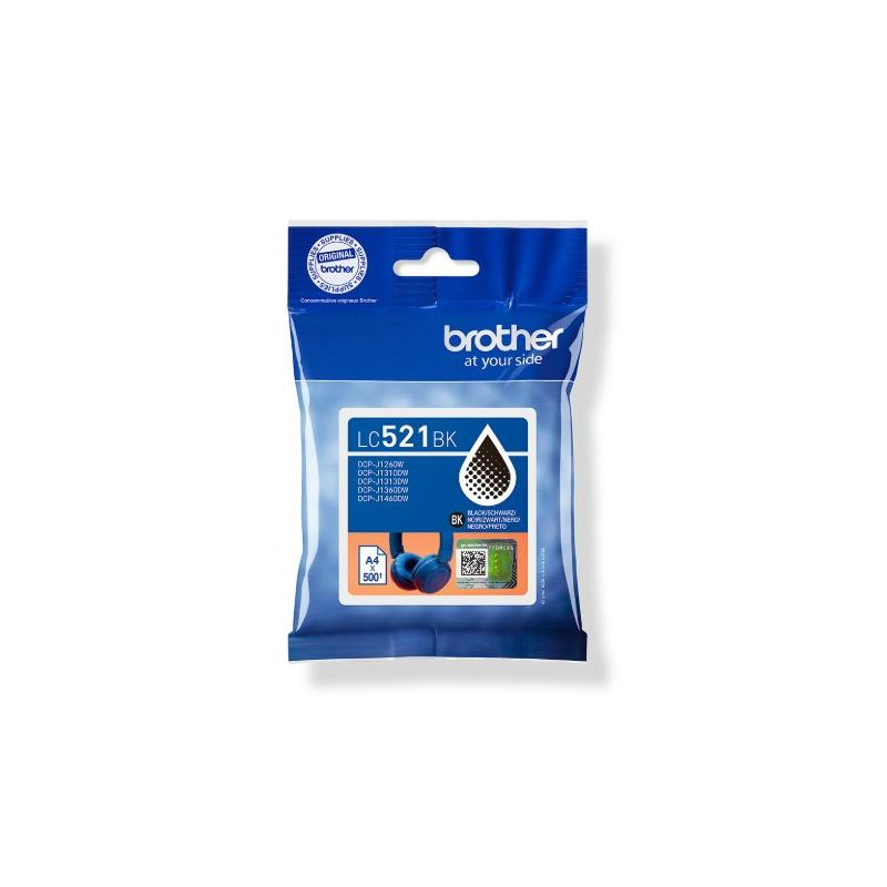 (LC521BK) BROTHER TINTA NEGRO DCP-J1260W/J1310DW/J1360DW
