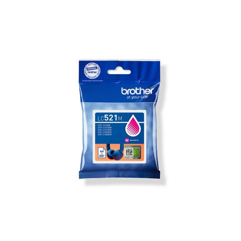 (LC521M) BROTHER TINTA MAGENTA DCP-J1260W/J1310DW/J1360DW (LC521M) BROTHER TINTA MAGENTA DCP-J1260W/J1310DW/J1360DW