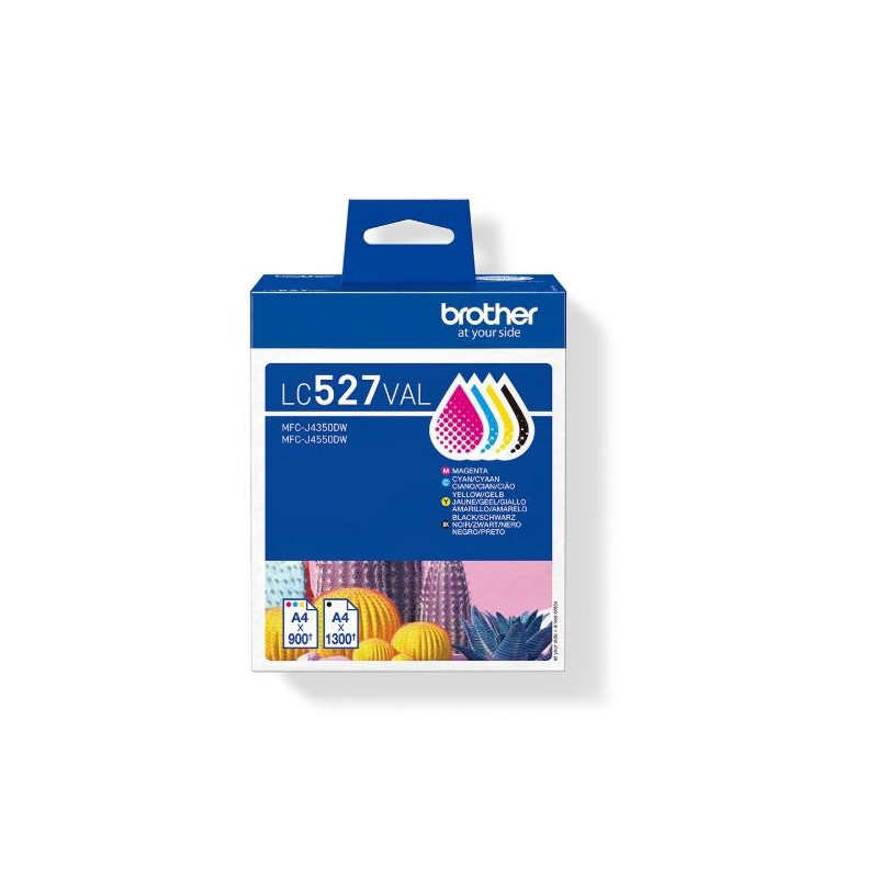(LC527VAL) BROTHER TINTA BK/C/M/Y MFC-J4350DW/J4550DW - PACK 4 COLORES (LC527VAL) BROTHER TINTA BK/C/M/Y MFC-J4350DW/J4550DW - PACK 4 COLORES