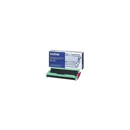 (PC75) BROTHER CARTUCHO + BOBINA NEGRO T-104/106