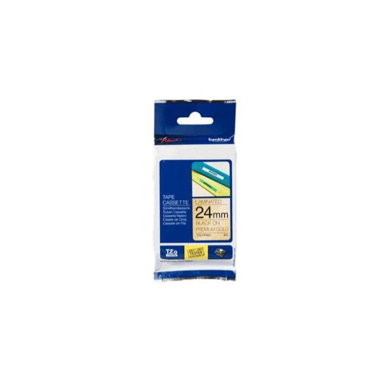 (TZEPR851) BROTHER CINTA ROTULADORA LAMINADA PREMIUM TEXTO NEGRO SOBRE FONDO DORADO - 24MMX8M (TZEPR851) BROTHER CINTA ROTULADORA LAMINADA PREMIUM TEXTO NEGRO SOBRE FONDO DORADO - 24MMX8M