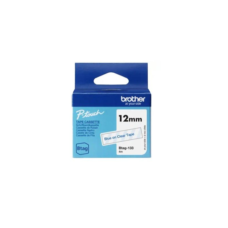 (BTAG133) BROTHER CINTA DOMÉSTICA BTAG AZUL SOBRE TRANSPARENTE - PTN10 (BTAG133) BROTHER CINTA DOMÉSTICA BTAG AZUL SOBRE TRANSPARENTE - PTN10