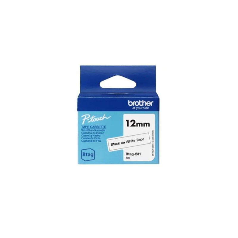 (BTAG231) BROTHER CINTA DOMÉSTICA BTAG NEGRO SOBRE BLANCO - PTN10 (BTAG231) BROTHER CINTA DOMÉSTICA BTAG NEGRO SOBRE BLANCO - PTN10