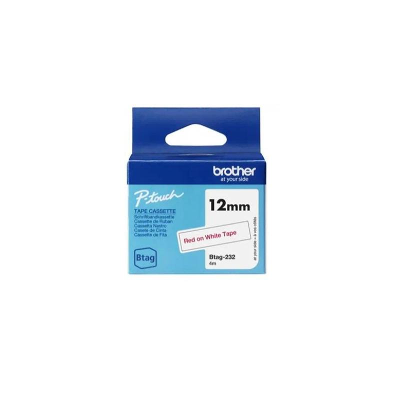 (BTAG232) BROTHER CINTA DOMÉSTICA BTAG ROJO SOBRE BLANCO - PTN10 (BTAG232) BROTHER CINTA DOMÉSTICA BTAG ROJO SOBRE BLANCO - PTN10