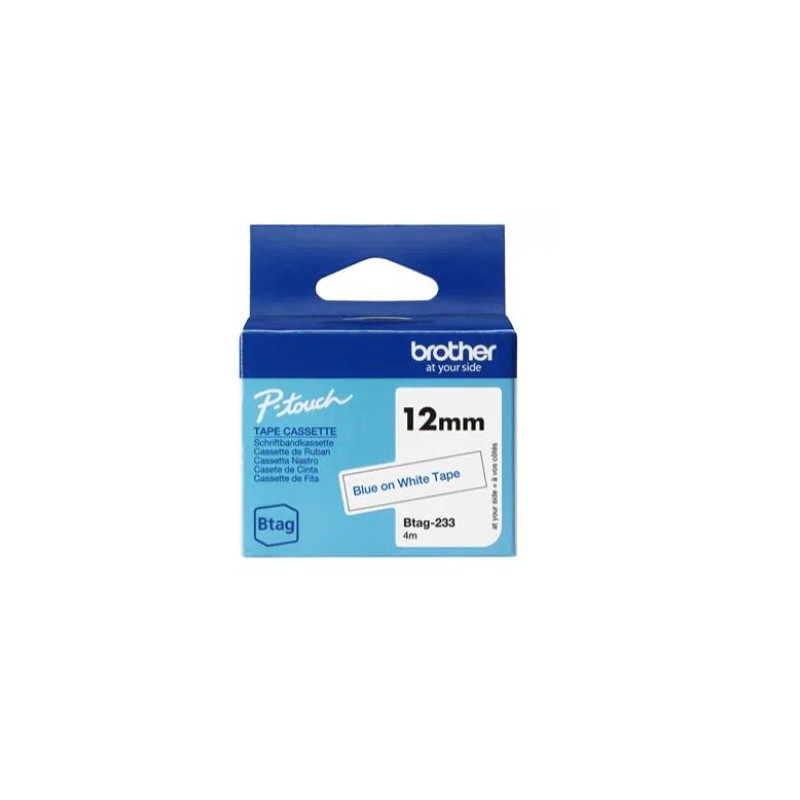(BTAG233) BROTHER CINTA DOMÉSTICA BTAG AZUL SOBRE BLANCO - PTN10 (BTAG233) BROTHER CINTA DOMÉSTICA BTAG AZUL SOBRE BLANCO - PTN10
