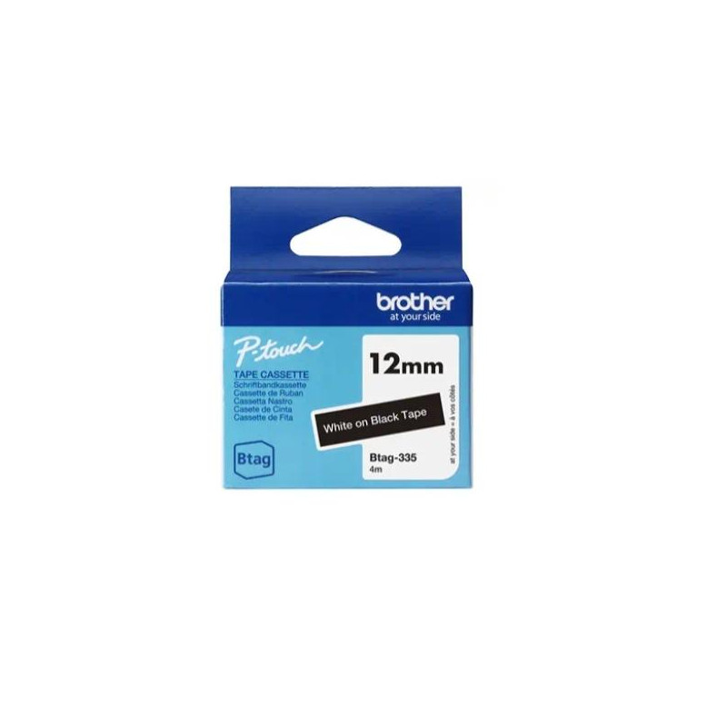 (BTAG335) BROTHER CINTA DOMÉSTICA BTAG BLANCO SOBRE NEGRO - PTN10 (BTAG335) BROTHER CINTA DOMÉSTICA BTAG BLANCO SOBRE NEGRO - PTN10