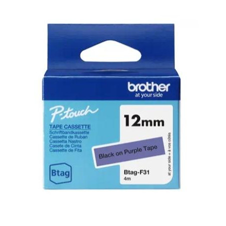 (BTAGF31) BROTHER CINTA DOMÉSTICA BTAG NEGRO SOBRE MORADO - PTN10