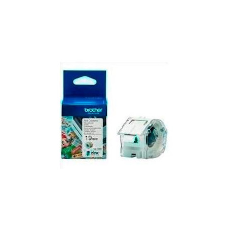 (CZ1003) BROTHER ROLLO DE CINTA ADHESIVA ZERO INK PARA ETIQUETADORA VC500W 19MMX5M