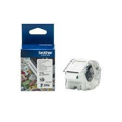 (CZ1004) BROTHER ROLLO DE CINTA ADHESIVA ZERO INK PARA ETIQUETADORA VC500W 2