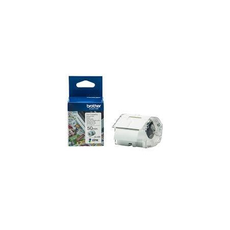 (CZ1005) BROTHER ROLLO DE CINTA ADHESIVA ZERO INK PARA ETIQUETADORA VC500W 5CMX5M