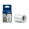 (CZ1005) BROTHER ROLLO DE CINTA ADHESIVA ZERO INK PARA ETIQUETADORA VC500W 5CMX5M