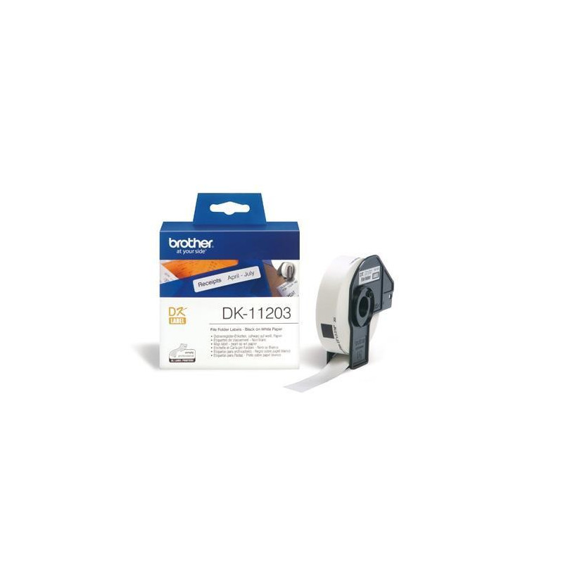 (DK11203) BROTHER ETIQUETAS PRECORTADAS PARA CARPETAS 17X87MM (300 ETIQUETAS) (DK11203) BROTHER ETIQUETAS PRECORTADAS PARA CARPETAS 17X87MM (300 ETIQUETAS)