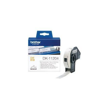(DK11204) BROTHER ETIQUETAS PRECORTADAS  MÚLTIPLE USO 17X54MM (400 ETIQUETAS)