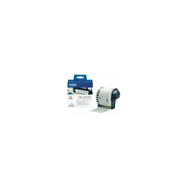 (DK22205) BROTHER CINTA CONTINUA DE PAPEL TÉRMICO ADHESIVO - BLANCO - 62MMX30 (DK22205) BROTHER CINTA CONTINUA DE PAPEL TÉRMICO ADHESIVO - BLANCO - 62MMX30